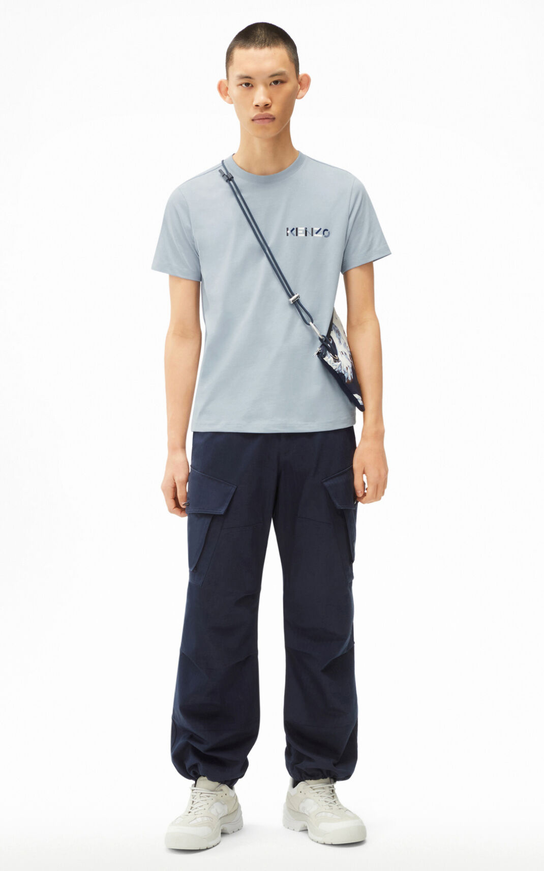 Kenzo The Winter Capsule Logo Multicolour T Shirt Grey For Mens 2459ESBHI
